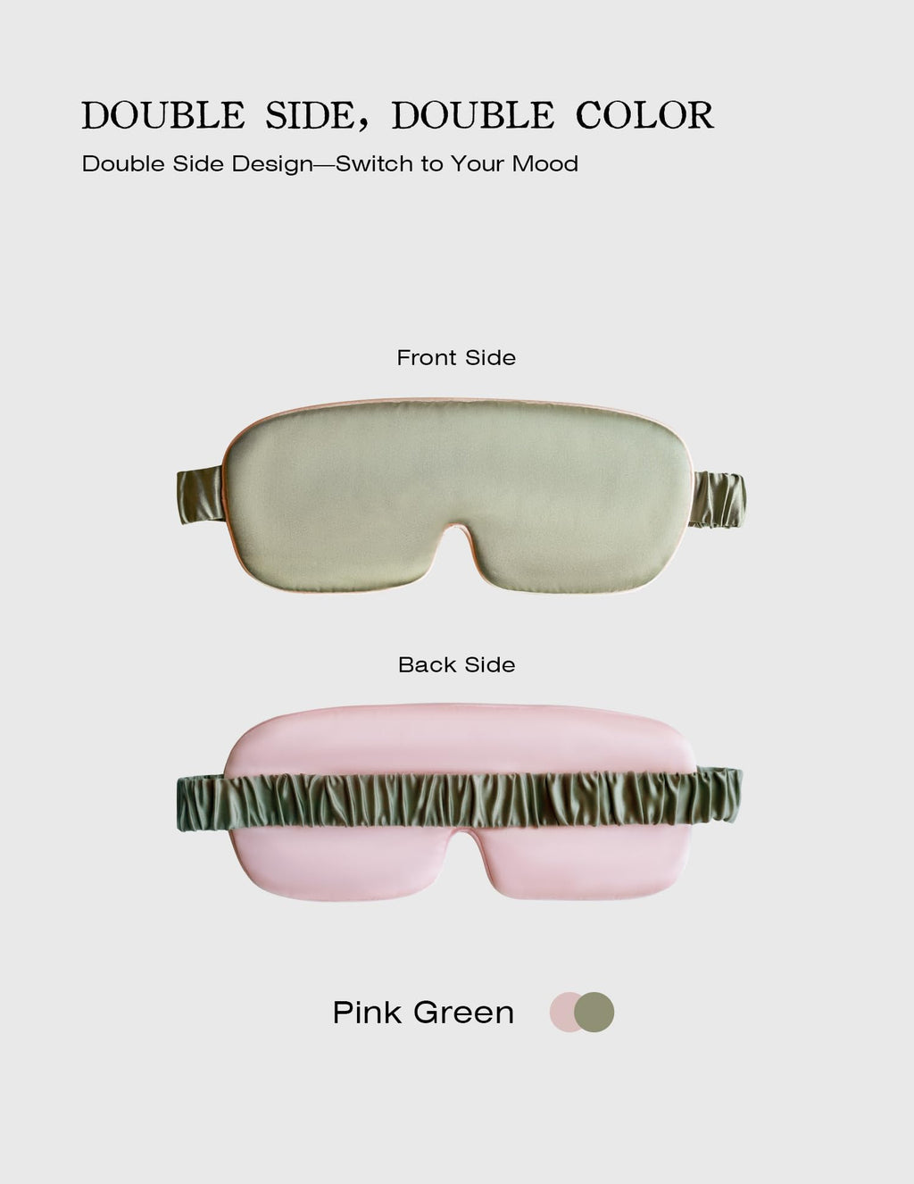 Luxurious 100% Mulberry Silk Sleep Eye Mask Double-sided Color