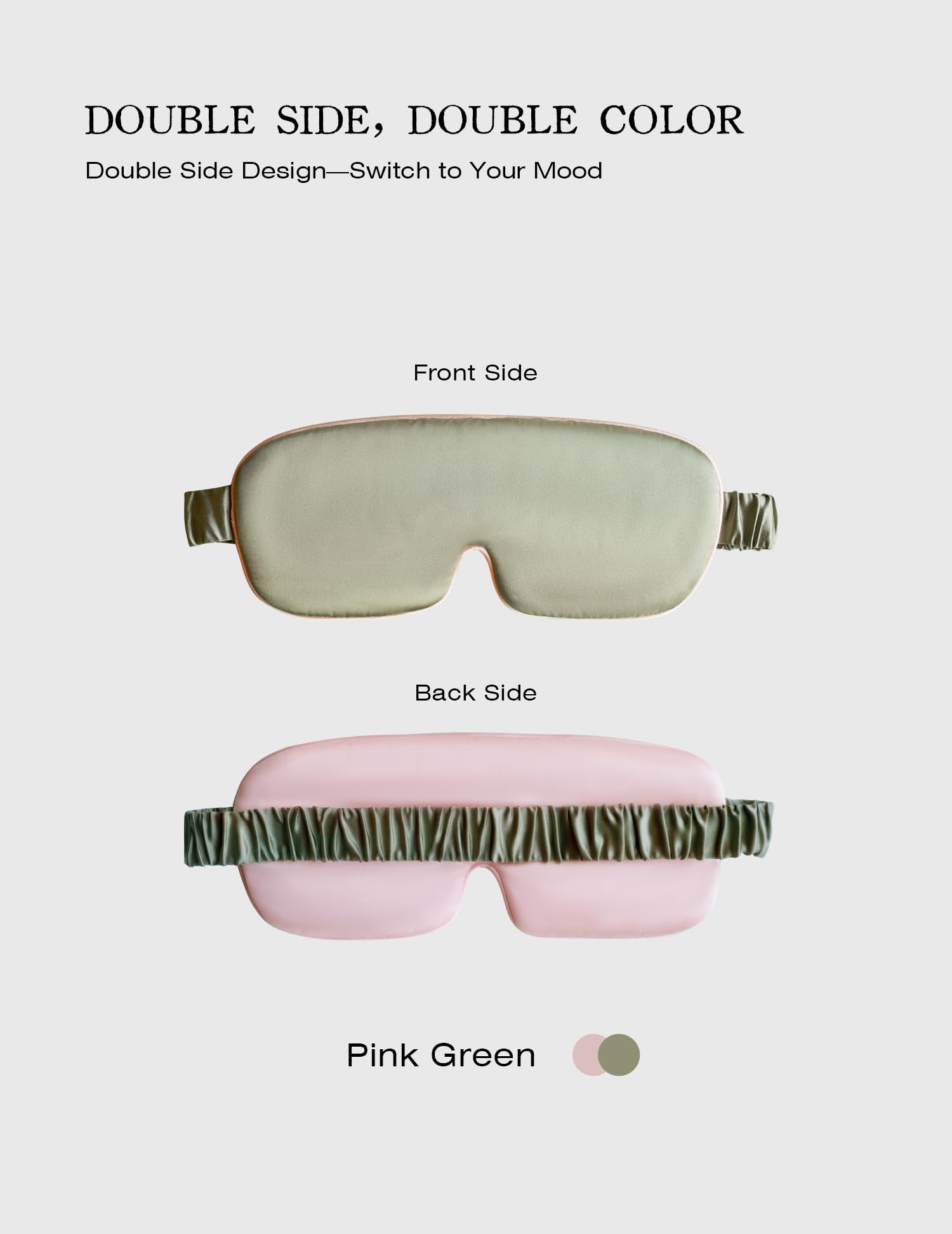 Luxurious 100% Mulberry Silk Sleep Eye Mask Double-sided Color