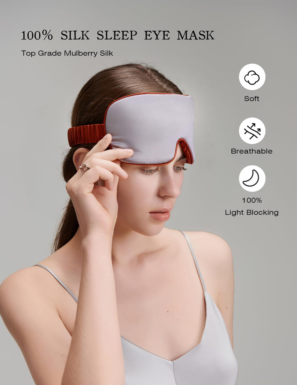 Luxurious 100% Mulberry Silk Sleep Eye Mask Double-sided Color