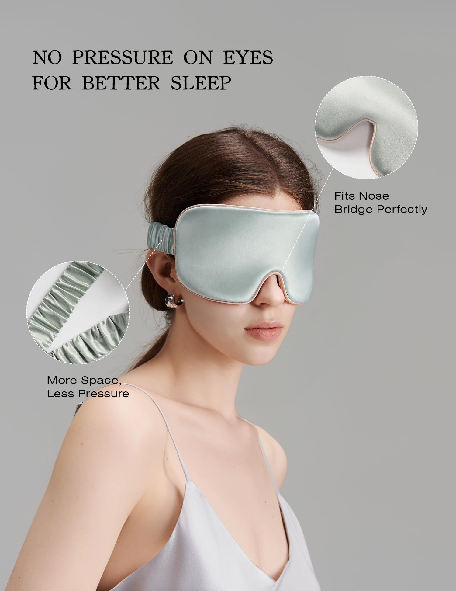 Luxurious 100% Mulberry Silk Sleep Eye Mask Double-sided Color