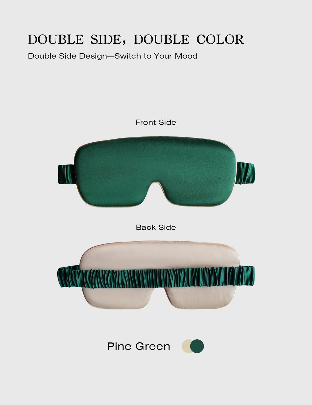 Luxurious 100% Mulberry Silk Sleep Eye Mask Double-sided Color