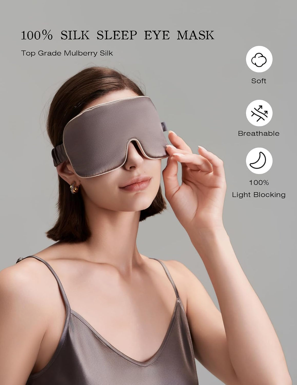 Luxurious 100% Mulberry Silk Sleep Eye Mask Double-sided Color