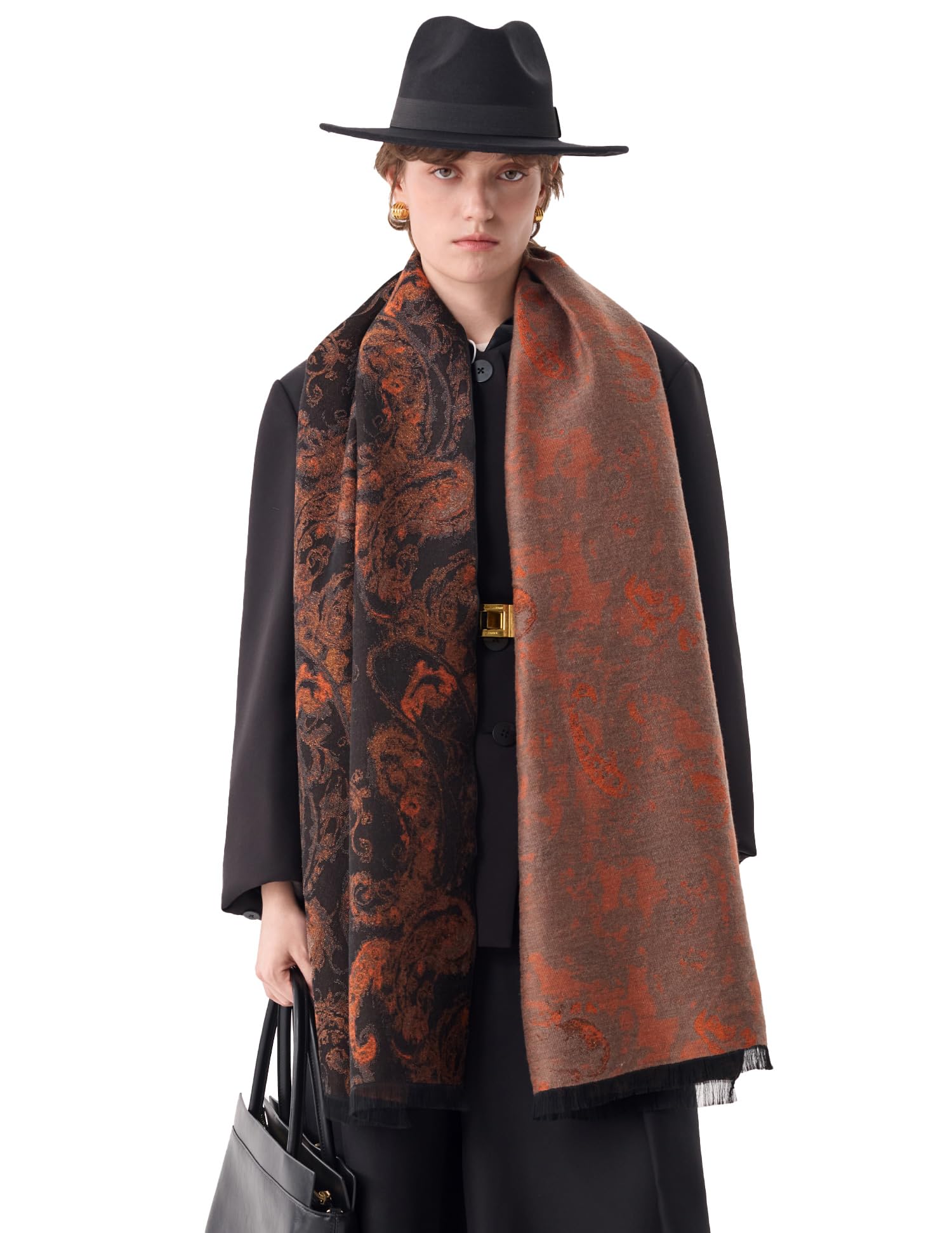 The Palace Collection - Luxurious Warm Winter Silk Scarf Gift Scarf for Her, 71"x18"