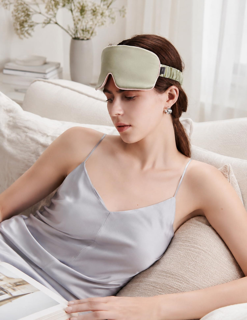 Luxurious 100% Mulberry Silk Sleep Eye Mask Double-sided Color