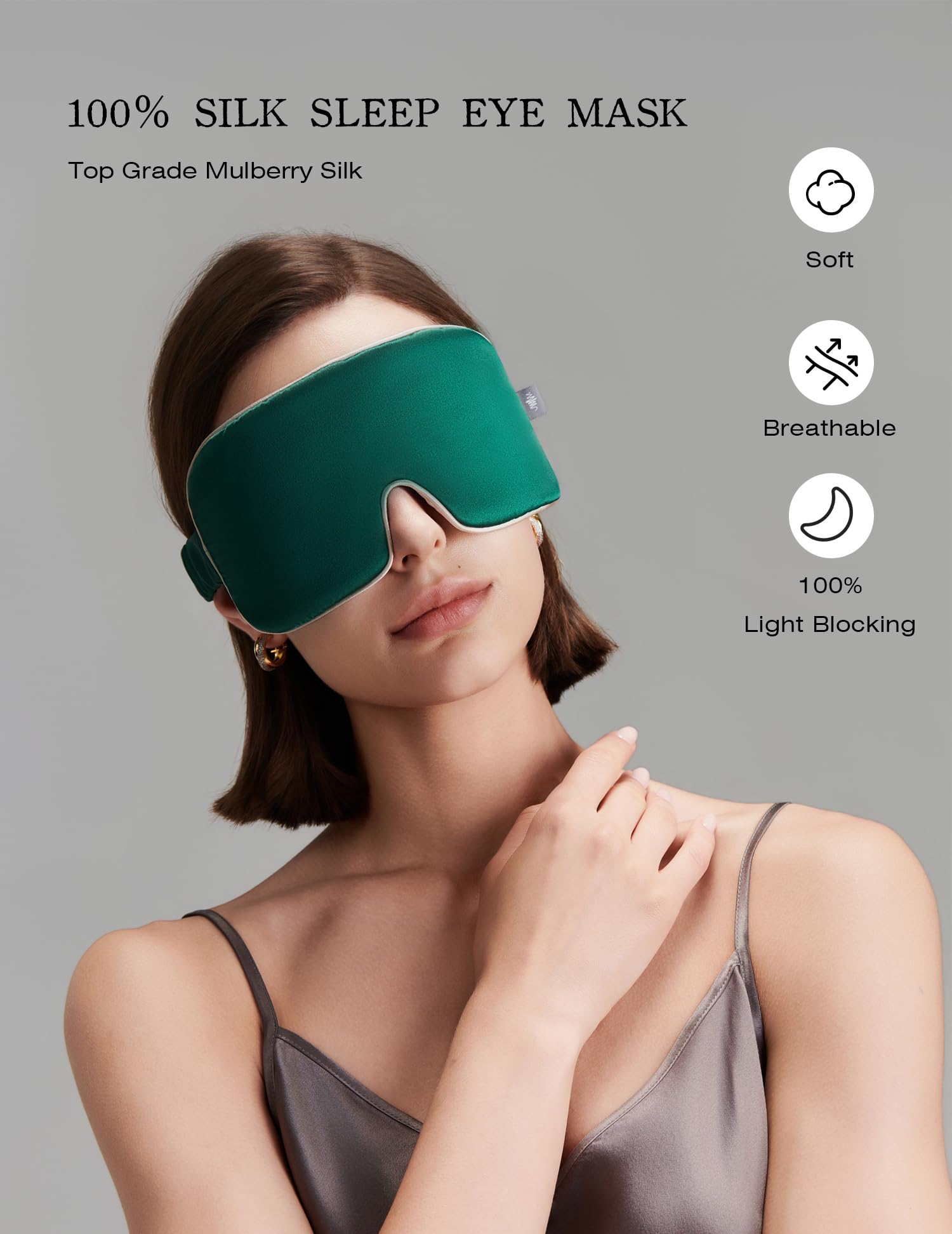 Luxurious 100% Mulberry Silk Sleep Eye Mask Double-sided Color