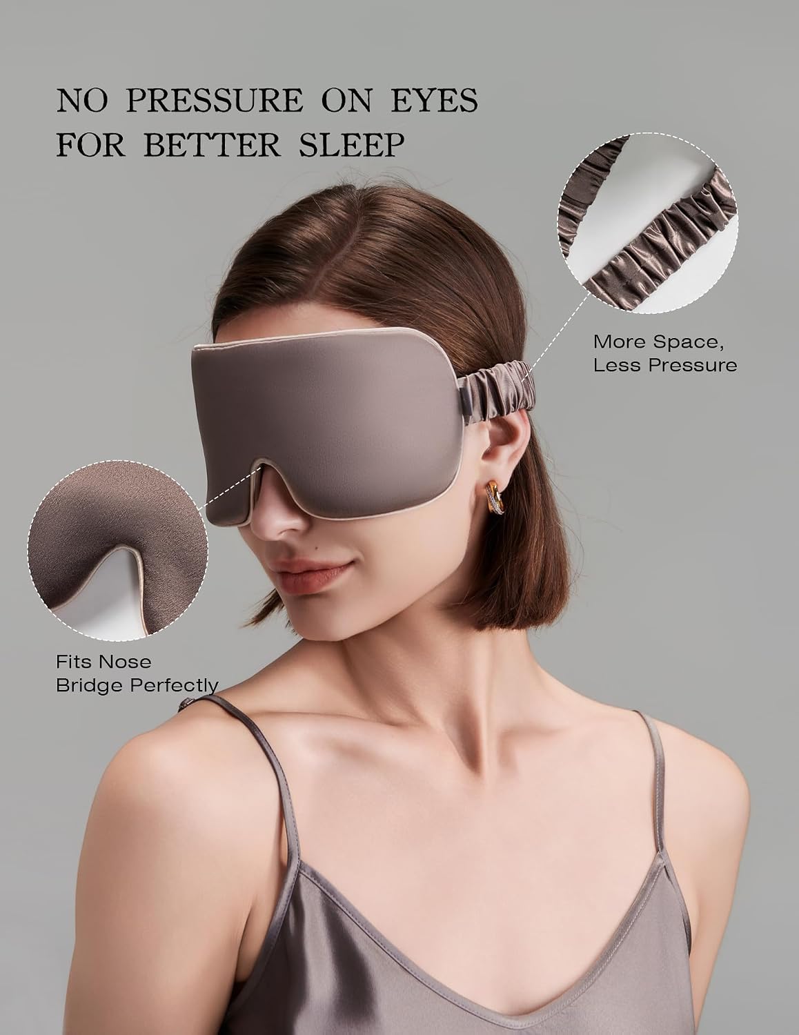 Luxurious 100% Mulberry Silk Sleep Eye Mask Double-sided Color