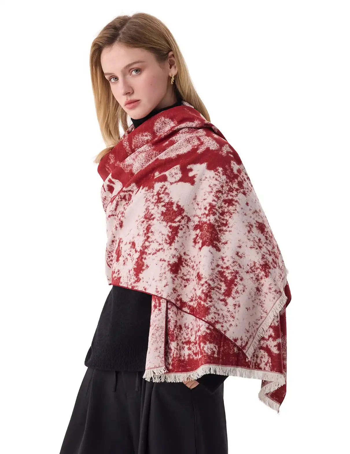 Dream of Splendor - 100% Brushed Mulberry Silk Scarf & Shawl, 71"x24"