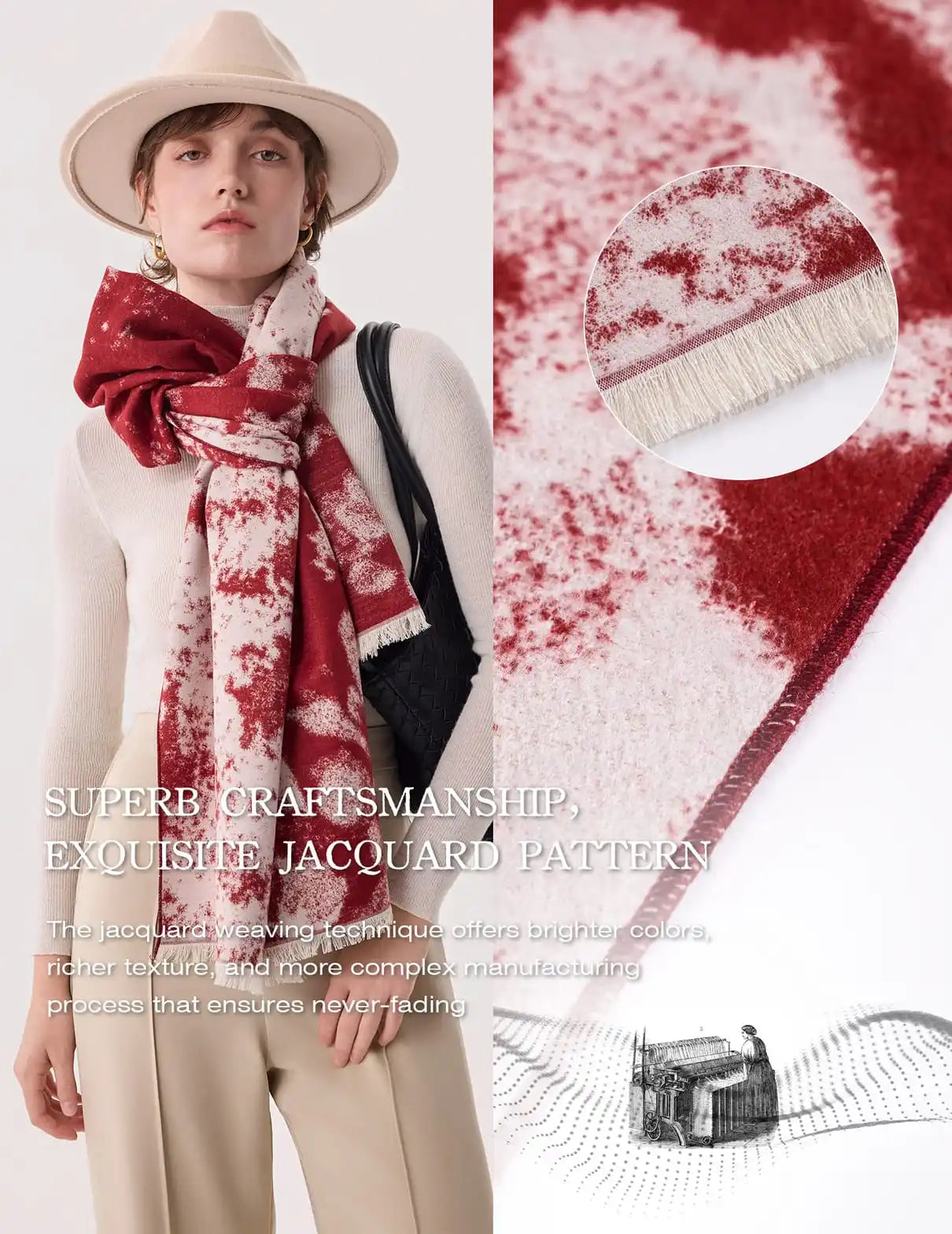 Dream of Splendor - 100% Brushed Mulberry Silk Scarf & Shawl, 71"x24"