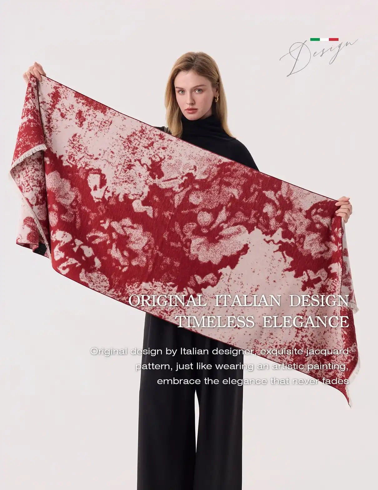 Dream of Splendor - 100% Brushed Mulberry Silk Scarf & Shawl, 71"x24"